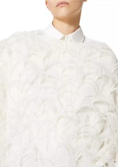 Valentino Wool Jumper With Feather Embroidery