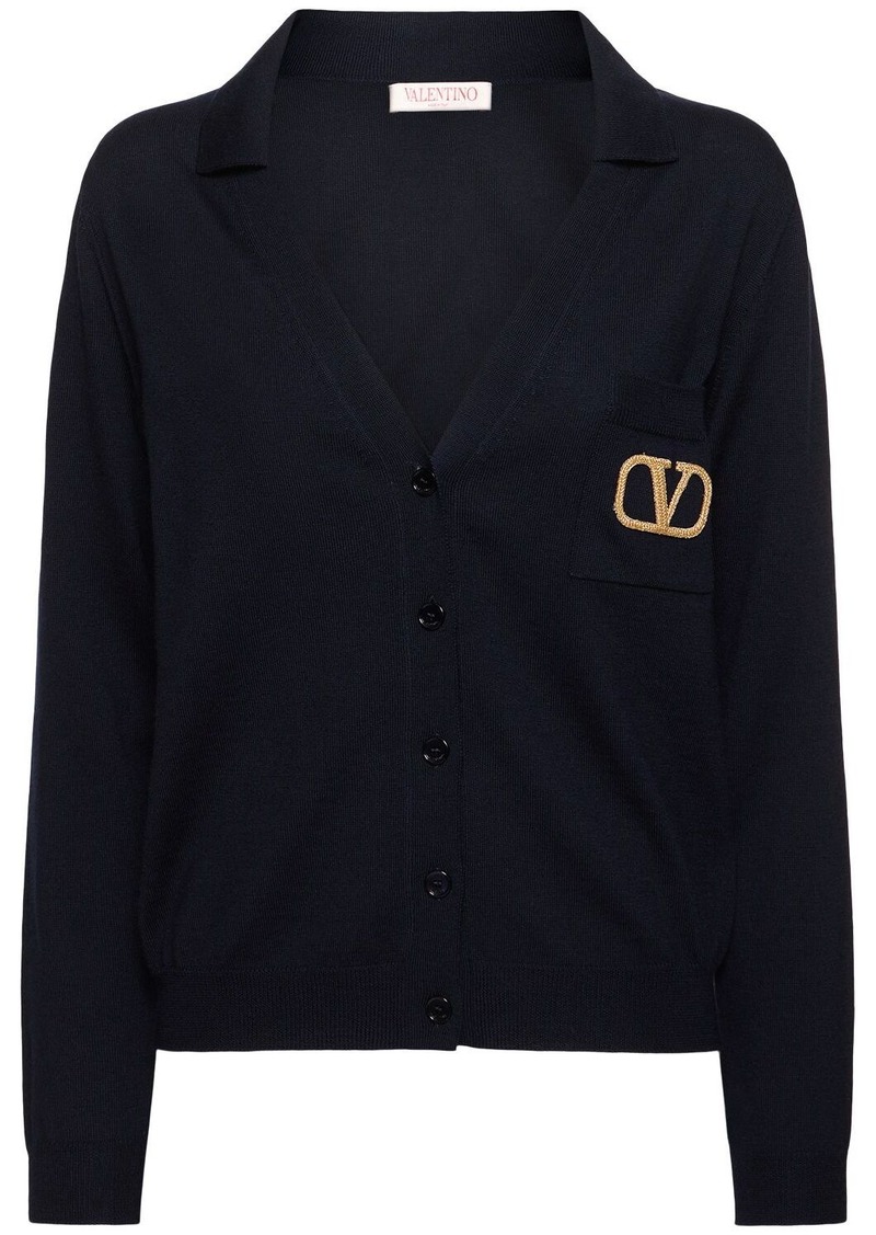 Valentino Wool Polo Cardigan