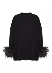 Valentino Wool Sweater with Feathers