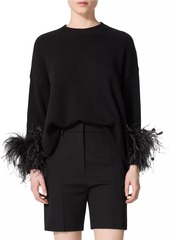 Valentino Wool Sweater with Feathers