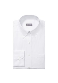 Van Heusen Men's Pinpoint Regular Fit Solid Button Down Collar Dress Shirt
