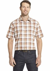 Van Heusen Men's Air Short Sleeve Button Down Plaid Shirt