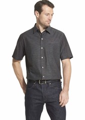 Van Heusen Men's Air Short Sleeve Button Down Solid Shirt