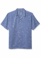 Van Heusen Men's Air Tropical Short Sleeve Button Down Poly Rayon Shirt