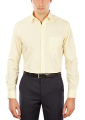 Van Heusen Men's Athletic Fit Poplin Dress Shirt - Lemon Glaze