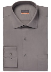 Van Heusen Men's Big & Tall Classic/Regular-Fit Stain Shield Performance Stretch Textured Dress Shirt - Steel