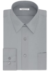 Van Heusen Men's Big & Tall Classic/Regular Fit Wrinkle Free Poplin Solid Dress Shirt - Greystone