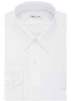 Van Heusen Men's Big & Tall Classic/Regular Fit Wrinkle Free Poplin Solid Dress Shirt - White