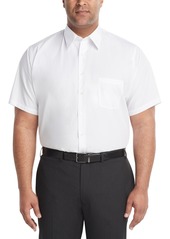 Van Heusen Men's Big & Tall Poplin Short Sleeve Dress Shirt - Greystone