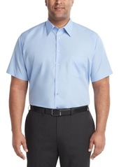 Van Heusen Men's Big & Tall Poplin Short Sleeve Dress Shirt - Cameo Blue