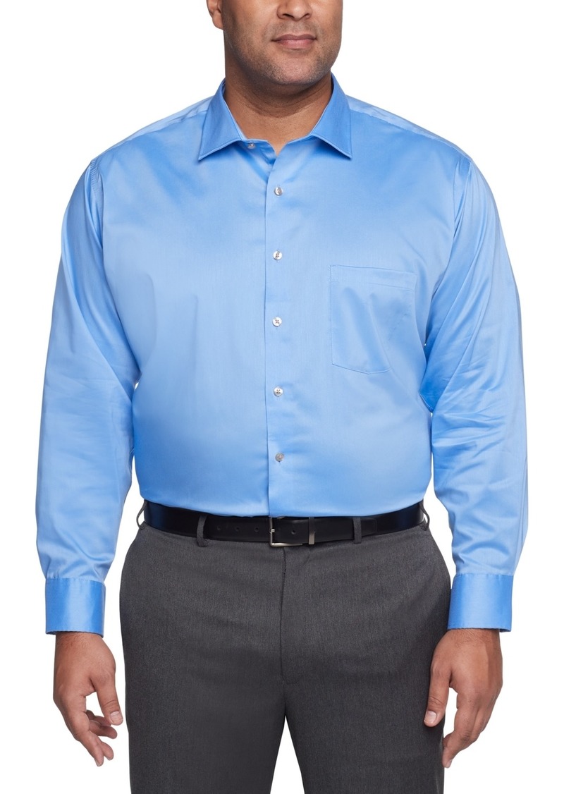 Van Heusen Big Men's Solid Dress Shirt - Blue Frost