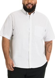 Van Heusen Men's Big and Tall Wrinkle Free Short Sleeve Button Down Check Shirt