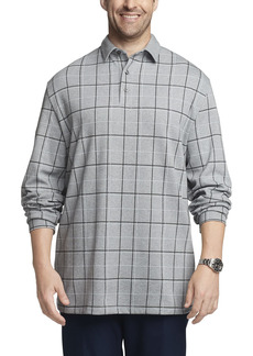 Van Heusen Men's Big Essential Long Sleeve Comfort Touch Polo Shirt   Tall