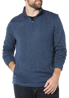 Van Heusen Men's Tall Flex Long Sleeve 1/4 Zip Soft Sweater