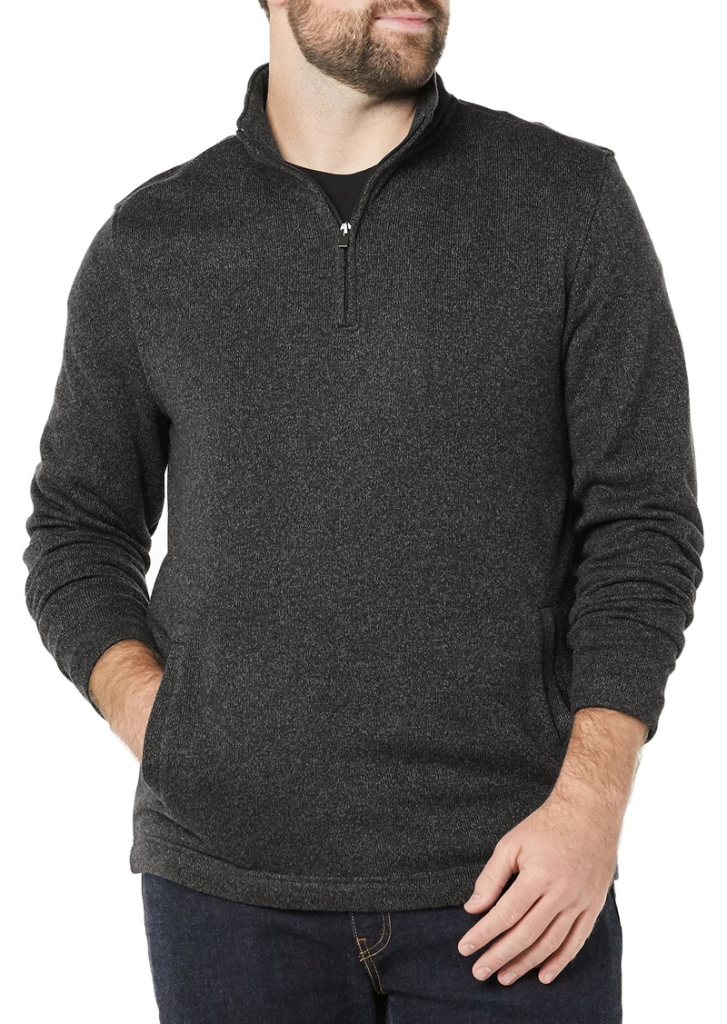 Van Heusen Men's Big Flex Long Sleeve 1/4 Zip Soft Sweater    Tall