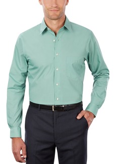 Van Heusen Men's Classic-Fit Point Collar Poplin Dress Shirt - Leaf