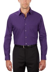 Van Heusen Men's Classic-Fit Poplin Dress Shirt - Purple Velvet