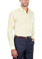 Van Heusen Men's Classic-Fit Poplin Dress Shirt - Lemon Glaze
