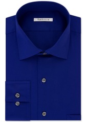 Van Heusen Men's Classic-Fit Wrinkle Free Flex Collar Stretch Solid Dress Shirt - Royal Blue