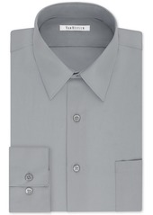 Van Heusen Men's Big & Tall Classic/Regular Fit Wrinkle Free Poplin Solid Dress Shirt - Persian Blue