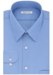 Van Heusen Men's Big & Tall Classic/Regular Fit Wrinkle Free Poplin Solid Dress Shirt - Persian Blue
