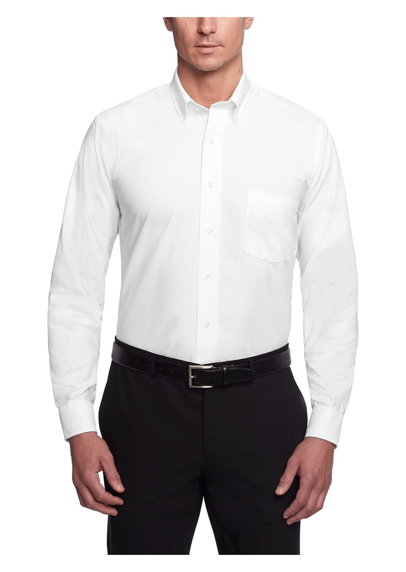 Van Heusen Men's Dress Shirt Oxford Solid Regular Fit
