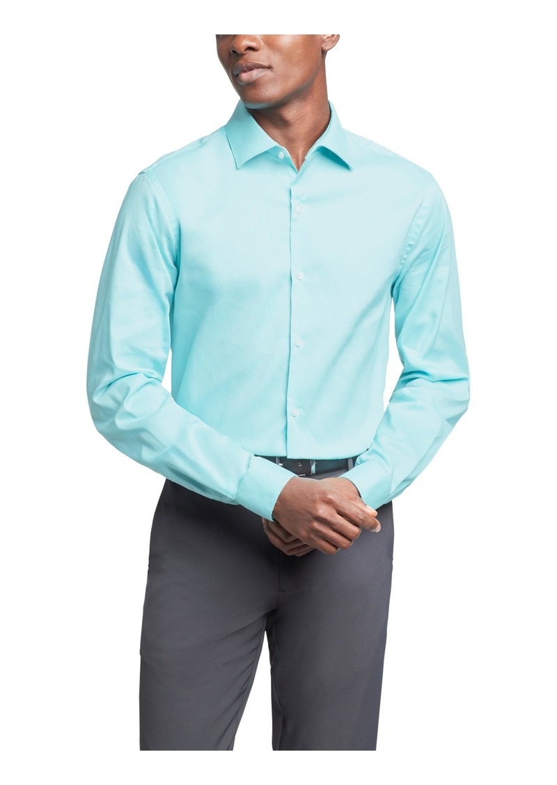 Van Heusen Men's Dress Shirt Slim Fit Stain Shield Stretch OPAL