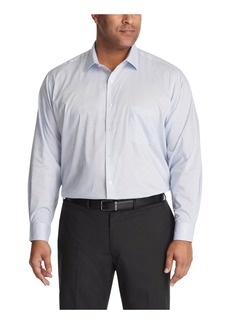 Van Heusen Men's FIT Dress Shirt Ultra Wrinkle Free Flex Collar Stretch (Big and Tall) SEA Blue Multi