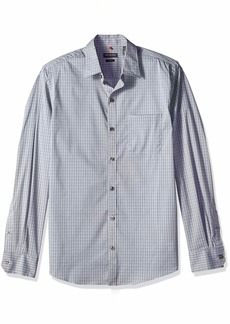 Van Heusen Mens Traveler Stretch Long Sleeve Button Down Blue//White//Purple Shirt