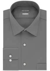 Van Heusen Men's Fitted Stretch Wrinkle Free Sateen Solid Dress Shirt - Grey