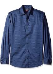 Van Heusen Men's Flex Long Sleeve Stretch Shirt Blue/Black Iris