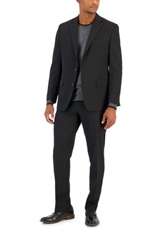 Van Heusen Men's Flex Plain Slim Fit Suits - Deep Black