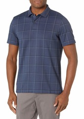 Van Heusen Men's Flex Short Sleeve Stretch Windowpane Polo Shirt