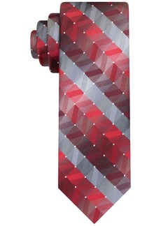 Van Heusen Men's Geometric Dot Long Tie - Red