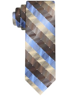 Van Heusen Men's Geometric Dot Long Tie - Taupe