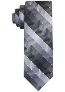 Van Heusen Men's Geometric Dot Long Tie - Black