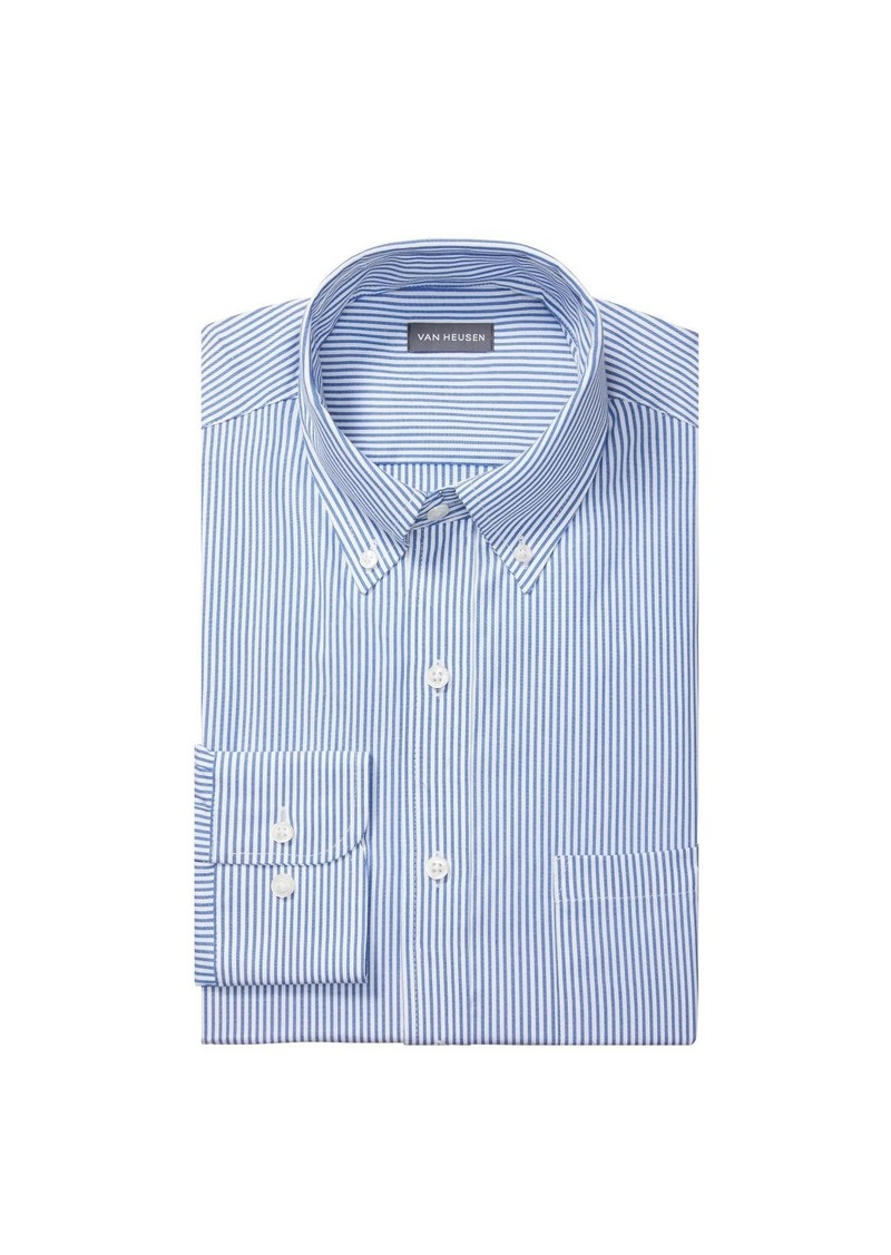 Van Heusen mens Regular Fit Pinpoint Stripe dress shirts  17.5 Neck 36 -37 Sleeve US