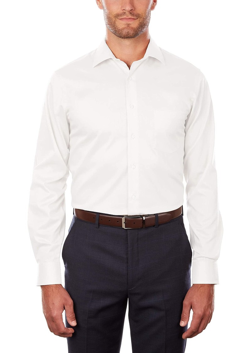 Van Heusen mens Regular Fit Flex Collar Stretch Solid Dress Shirt  16.5 Neck 34 -35 Sleeve US