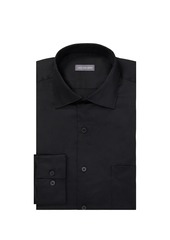 Van Heusen mens Regular Fit Lux Sateen Stretch Solid Dress Shirt  15.5 Neck 32 -33 Sleeve Medium US
