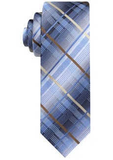 Van Heusen Men's Shaded Plaid Tie - Med Blue/sky Blue
