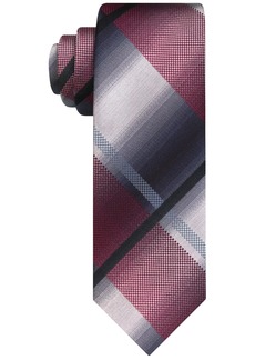 Van Heusen Men's Shaded Swirls Plaid Tie - Red