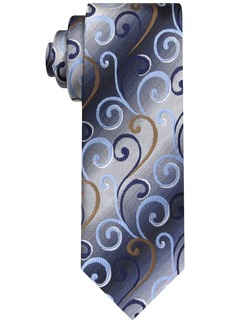 Van Heusen Men's Shaded Swirls Tie - Med Blue/sky Blue