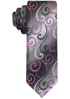 Van Heusen Men's Shimmering Swirl Long Tie - Rose