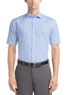 Van Heusen Men's Slim-Fit Flex Collar Short-Sleeve Dress Shirt - French Blue