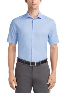 Van Heusen Men's Slim-Fit Flex Collar Short-Sleeve Dress Shirt - Sky