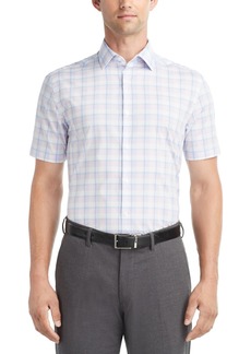 Van Heusen Men's Slim-Fit Flex Collar Short-Sleeve Dress Shirt - Azure Blue