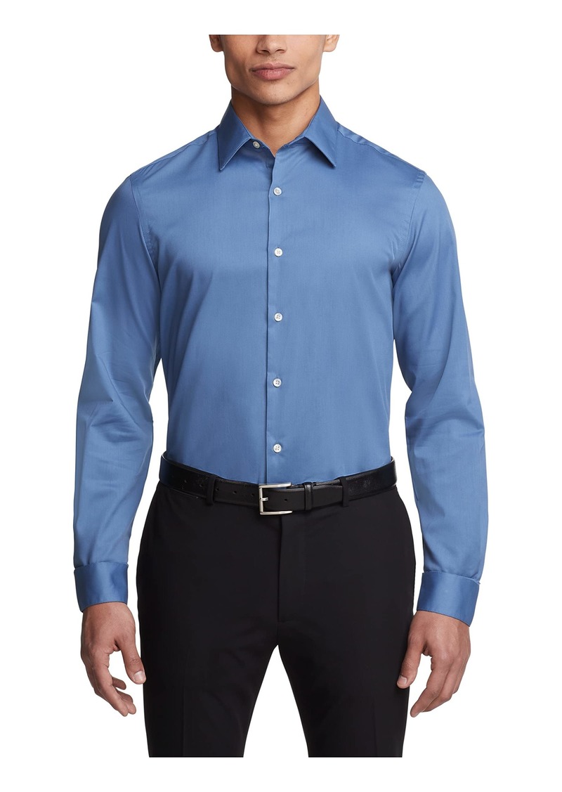 Van Heusen mens Slim Fit Flex Collar Stretch Solid Dress Shirt  18.5 Neck 34 -35 Sleeve XX-Large US