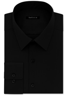 Van Heusen Men's Slim-Fit Flex Collar Stretch Solid Dress Shirt - Black