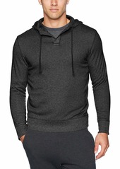 Van Heusen Men's Slim Fit Never Tuck Sweater Fleece Solid Hoodie Pullover black