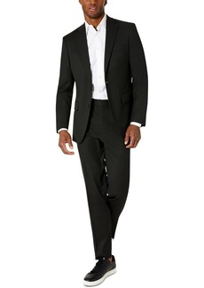 Van Heusen Men's Stretch Performance Button Two Piece Business Suit Jacket and Pants